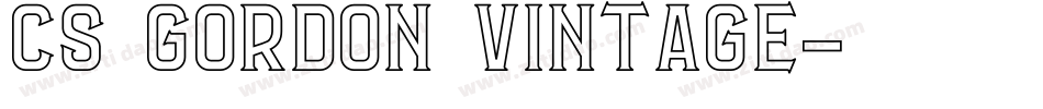 CS Gordon Vintage字体转换